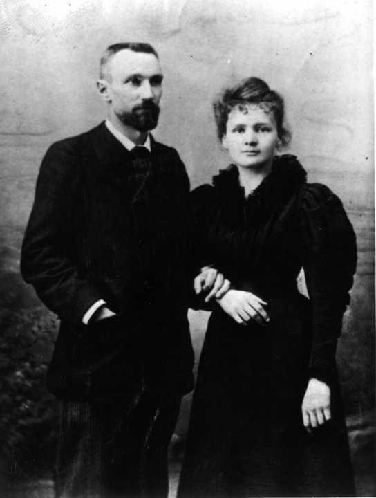 Wedding photo of Pierre and Marie Curie