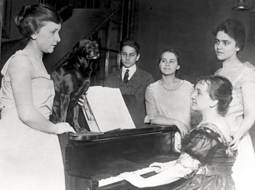 Barbara McClintock with her family