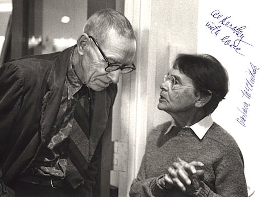 Barbara McClintock with Alfred Hershey